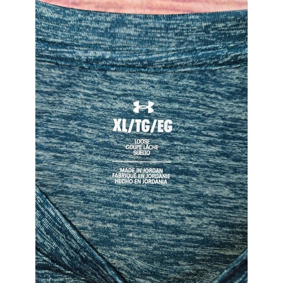 Under Armour Womens Loose Fit Blue Heather T-Shirt XL - Picture 4 of 7